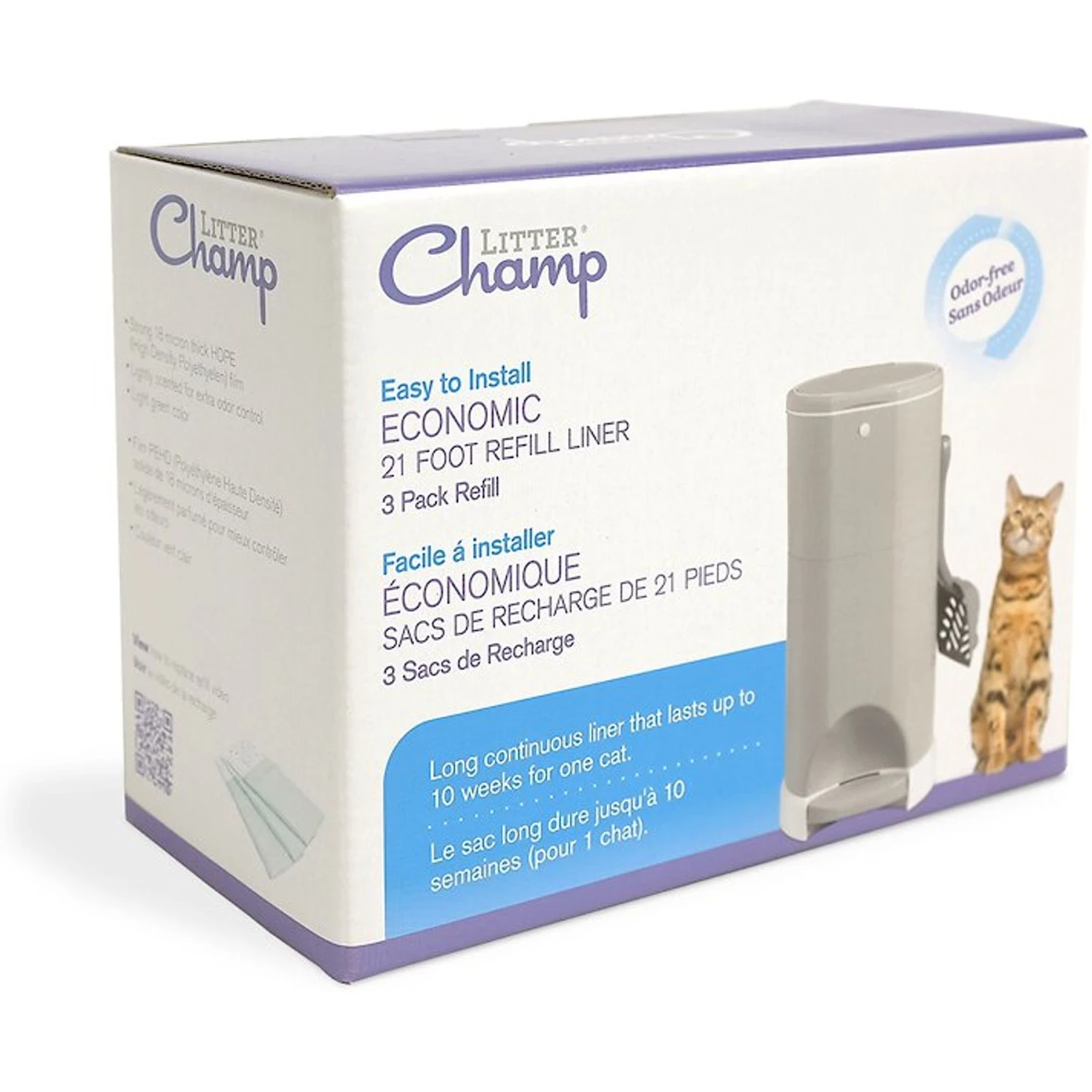 Litter Champ Cat Litter Waste Disposal System Scented Refill Liner, 3 Count 1 Litter Champ Cat Litter Waste Disposal System Scented Refill Liner, 3 Count