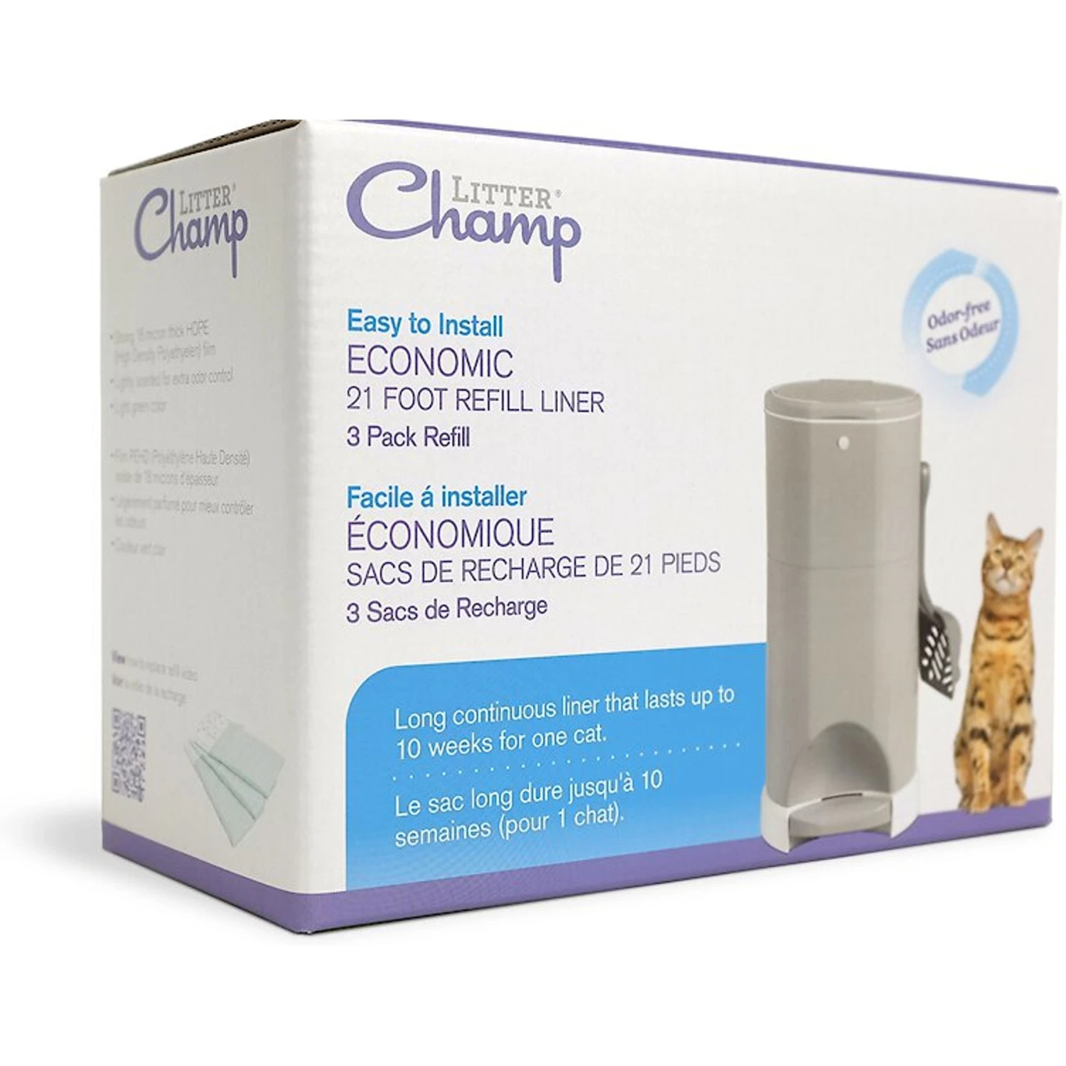Litter Champ Cat Litter Waste Disposal System Scented Refill Liner, 3 Count 2 Litter Champ Cat Litter Waste Disposal System Scented Refill Liner, 3 Count - Image 2