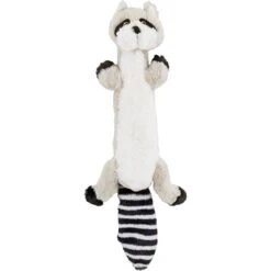 Pet Supply Store 12 Frisco Raccoon Skinny Plush Squeaky Dog Toy