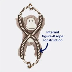 Frisco Monkey Plush With Rope Squeaky Dog Toy 7 Frisco Monkey Plush With Rope Squeaky Dog Toy -Pet Supply Store 147067 PT2. AC SS1800 V1678723896