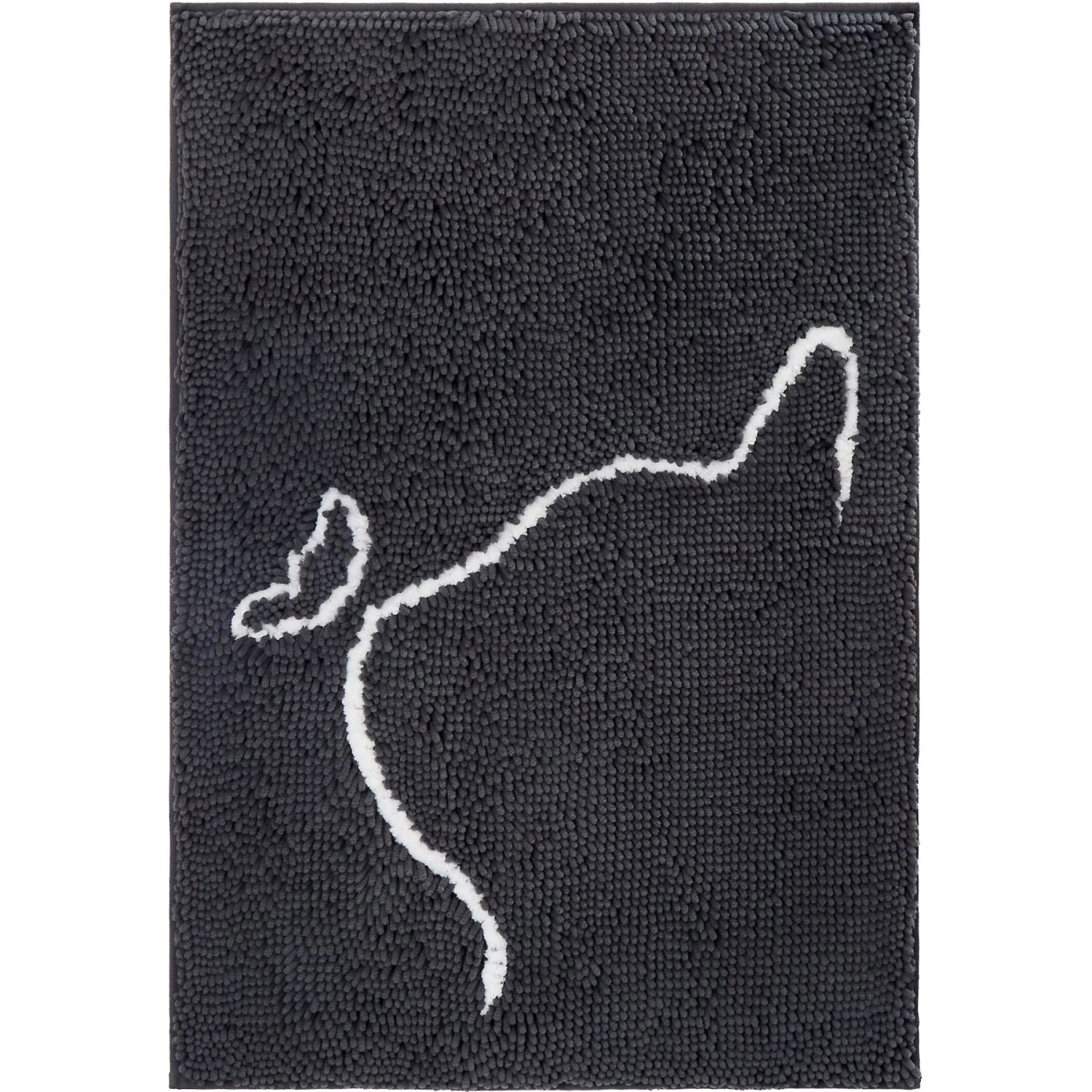 Frisco Microfiber Chenille Cat Silhouette Litter Mat 1 Frisco Microfiber Chenille Cat Silhouette Litter Mat