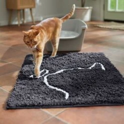 Frisco Microfiber Chenille Cat Silhouette Litter Mat 10 Frisco Microfiber Chenille Cat Silhouette Litter Mat -Pet Supply Store 235902 PT4. AC SS1800 V1676556246