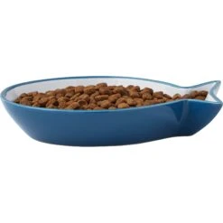 Frisco Fish Shaped Non-skid Ceramic Cat Dish -Pet Supply Store 256109 PT4. AC SS1800 V1617196291