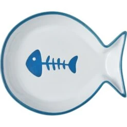 Frisco Fish Shaped Non-skid Ceramic Cat Dish -Pet Supply Store 256109 PT5. AC SS1800 V1617196903