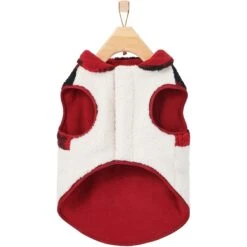 Frisco Mediumweight Red Plaid Insulated Dog & Cat Sherpa Coat -Pet Supply Store 268320 PT5. AC SS1800 V1628779328
