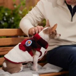 Frisco Mediumweight Red Plaid Insulated Dog & Cat Sherpa Coat -Pet Supply Store 268320 PT8. AC SS1800 V1629836573