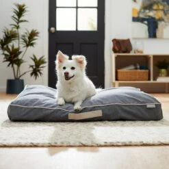Pet Supply Store 24 Frisco Chambray Pillow Dog Bed W/Removable Cover