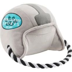 Pet Supply Store 29 Frisco Football Helmet Plush With Rope Squeaky Dog Toy