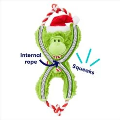 Frisco Holiday Monkey Plush With Rope Squeaky Dog Toy -Pet Supply Store 287115 PT2. AC SS1800 V1695044339