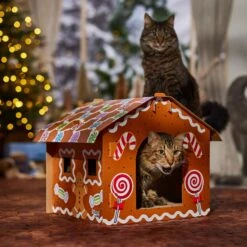 Frisco Holiday Gingerbread House Cardboard Cat House Cat Toy 10 Frisco Holiday Gingerbread House Cardboard Cat House Cat Toy -Pet Supply Store 287289 PT4. AC SS1800 V1694813217