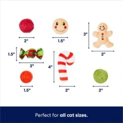 Frisco Holiday Festive Red Variety Pack Gift Box Cat Toy With Catnip, 14 Count -Pet Supply Store 287305 PT2. AC SS1800 V1695045657