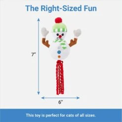 Frisco Naughty Or Nice Snowman Reversible Plush Cat Toy With Catnip -Pet Supply Store 287387 PT2. AC SS1800 V1637704002