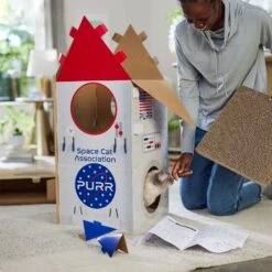 Frisco Spaceship Cardboard Cat House, 2-Story -Pet Supply Store 317721 PT3. AC SS1800 V1688677248