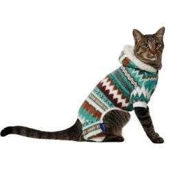 Frisco Fairisle Cozy Plush Fleece Dog & Cat PJs, Green -Pet Supply Store 719054 PT2. AC SS1800 V1692193162
