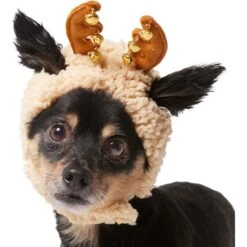 Frisco Sherpa Reindeer Dog & Cat Hat With Bells -Pet Supply Store 745646 PT2. AC SS1800 V1694800749