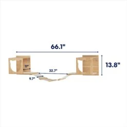 Frisco Cushioned Wall Mounted Cat Wall Shelf & Frisco Cat Silhouette With Bridge Wall Mounted Cat Wall Shelves -Pet Supply Store 785550 PT7. AC SS1800 V1677600275