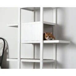 ZooVilla Bookshelf Cat Tree, White 6 ZooVilla Bookshelf Cat Tree, White -Pet Supply Store 824014 PT2. AC SS1800 V1683565873