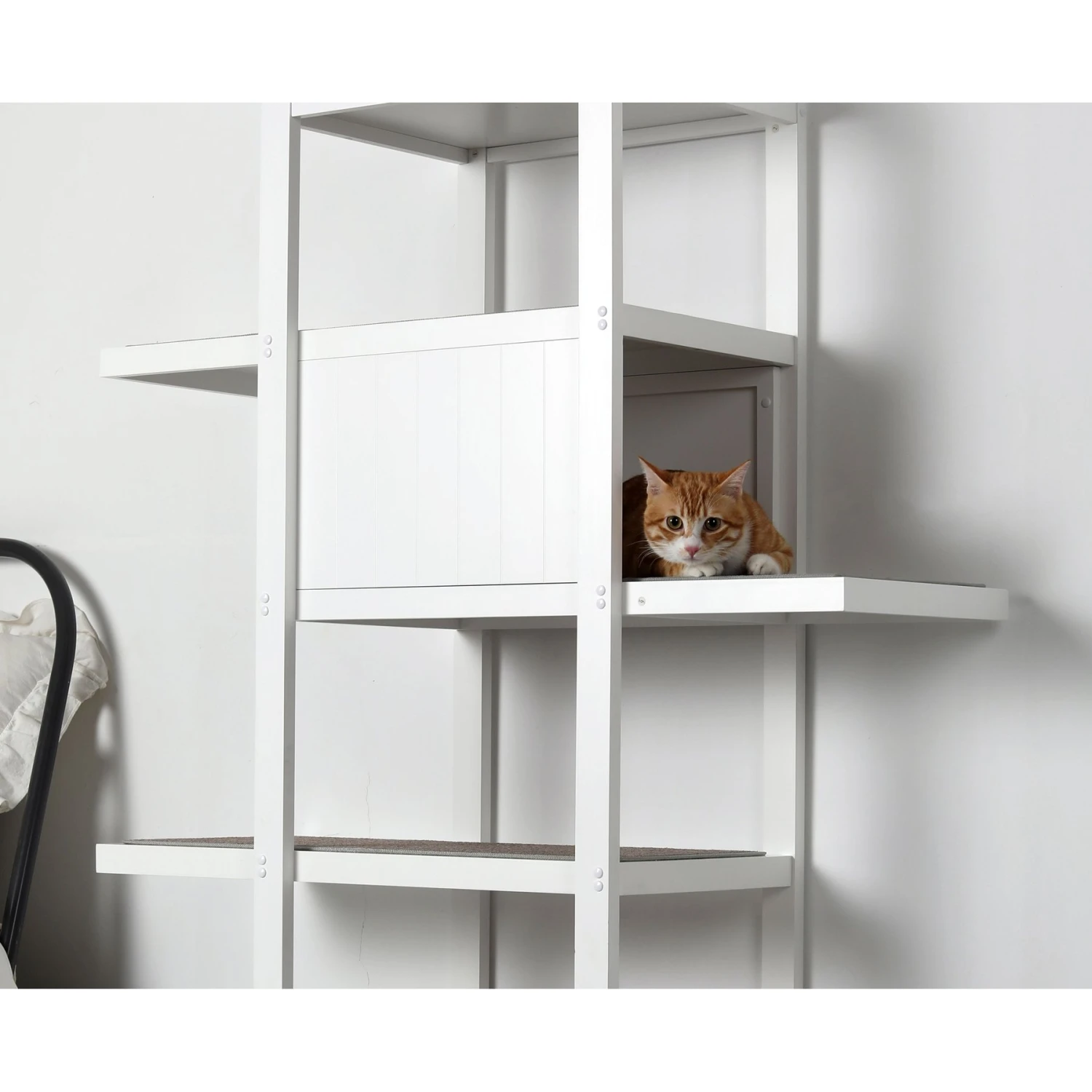 ZooVilla Bookshelf Cat Tree, White 3 ZooVilla Bookshelf Cat Tree, White - Image 3