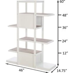 ZooVilla Bookshelf Cat Tree, White 7 ZooVilla Bookshelf Cat Tree, White -Pet Supply Store 824014 PT3. AC SS1800 V1683567294