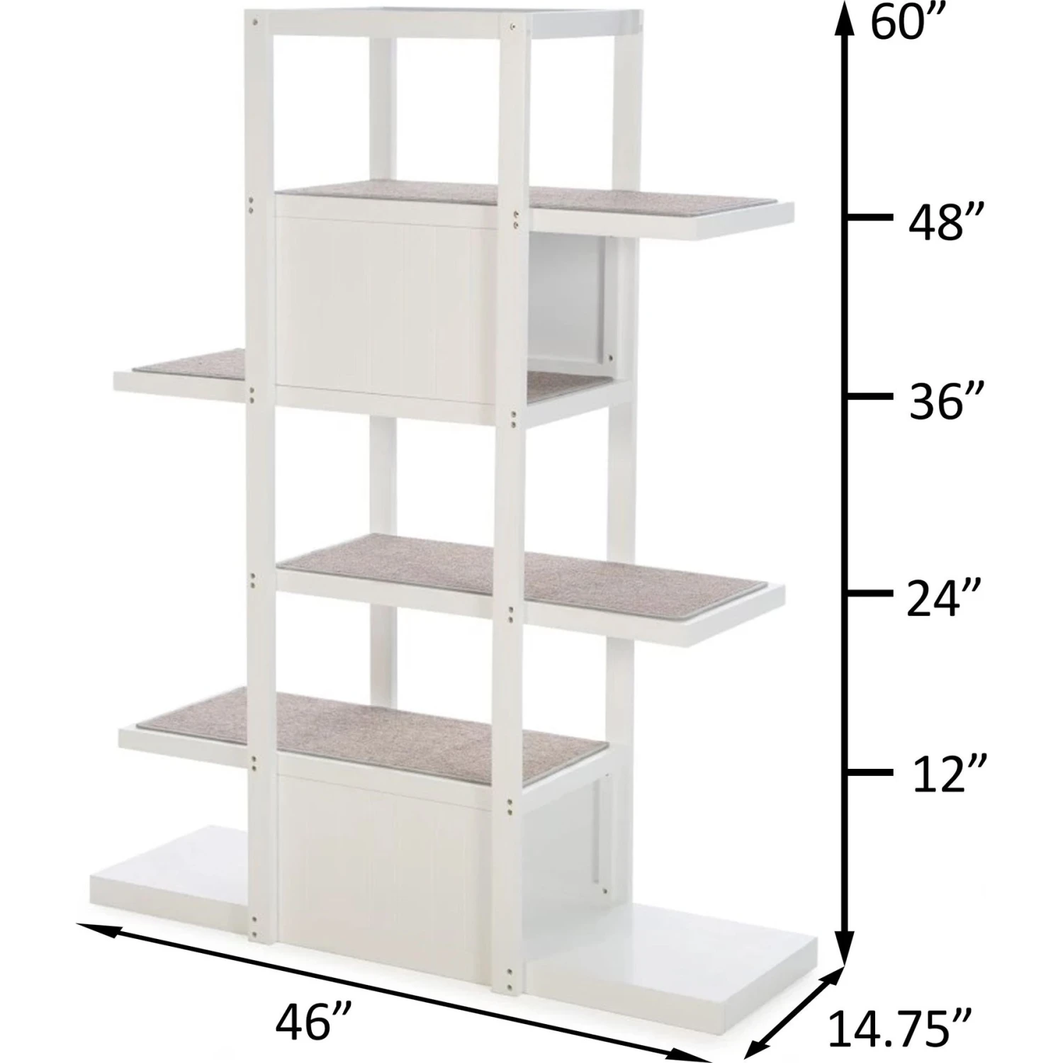 ZooVilla Bookshelf Cat Tree, White 4 ZooVilla Bookshelf Cat Tree, White - Image 4
