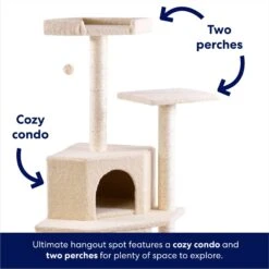 Frisco 52-in Faux Fur Cat Tree & Condo -Pet Supply Store 92261 PT3. AC SS1800 V1667227606
