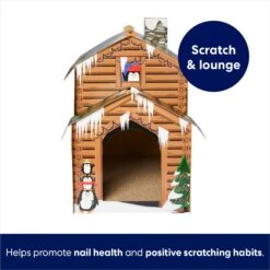 Frisco Holiday Log Cabin Cardboard Cat House & Frisco Holiday Santa's Workshop Cardboard Cat House -Pet Supply Store 986198 PT3. AC SS1800 V1698257736